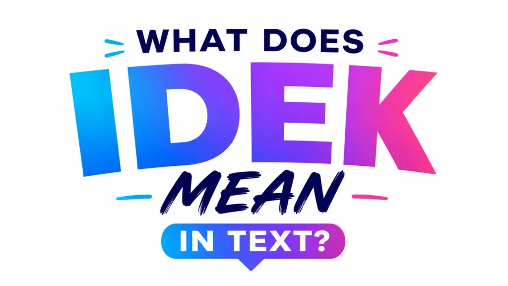 what-does-idek-mean-in-text